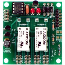 RS-232 2-Channel DPDT Small Signal Relay Controller Board